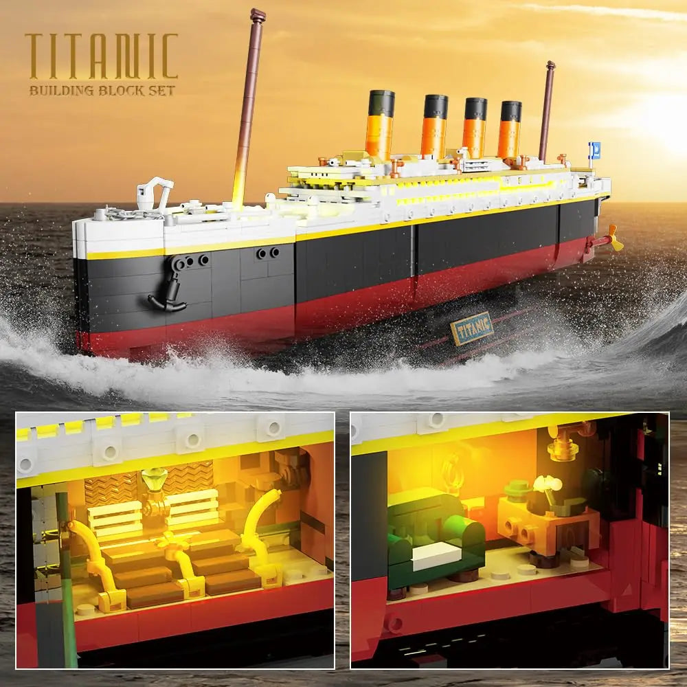 Titanic Building Set 2 In 1 Ship Model With Stands
