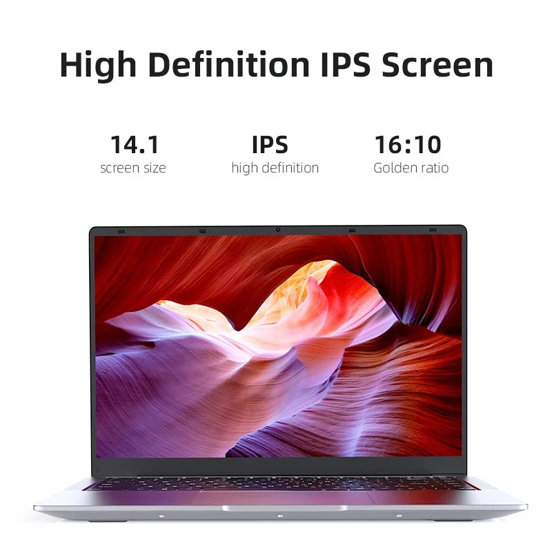 Erilles Windows 11 Pro Laptop Atom A3950 12GB 1TB/2TB SSD