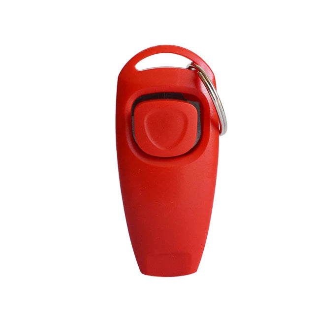 Dog Clicker And Whistle 2 In 1 Training Aid With Key Ring