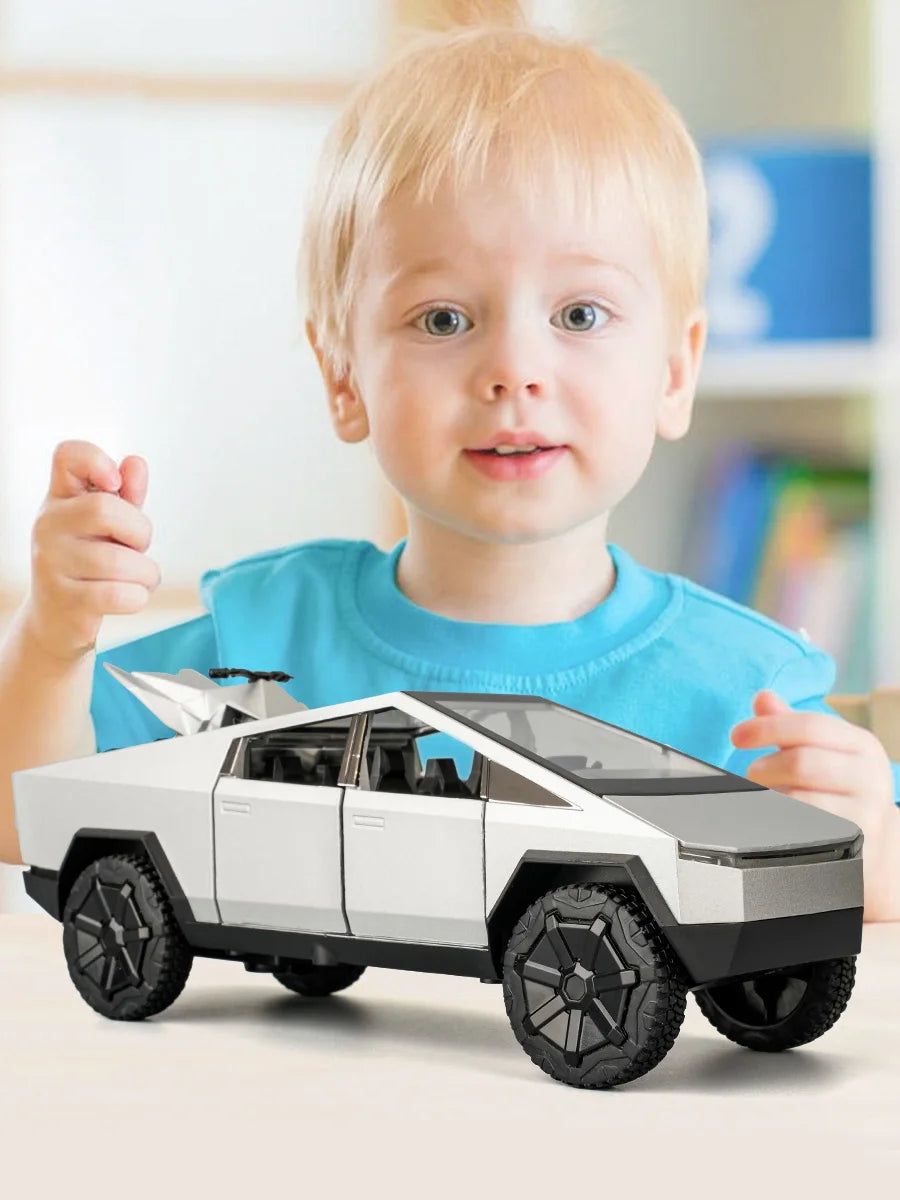 Unbranded 1:32 Scale Zinc Alloy Pickup SUV Diecast Toy Car With Sound Lights And Pull-Back Action - Great Gift For Boys