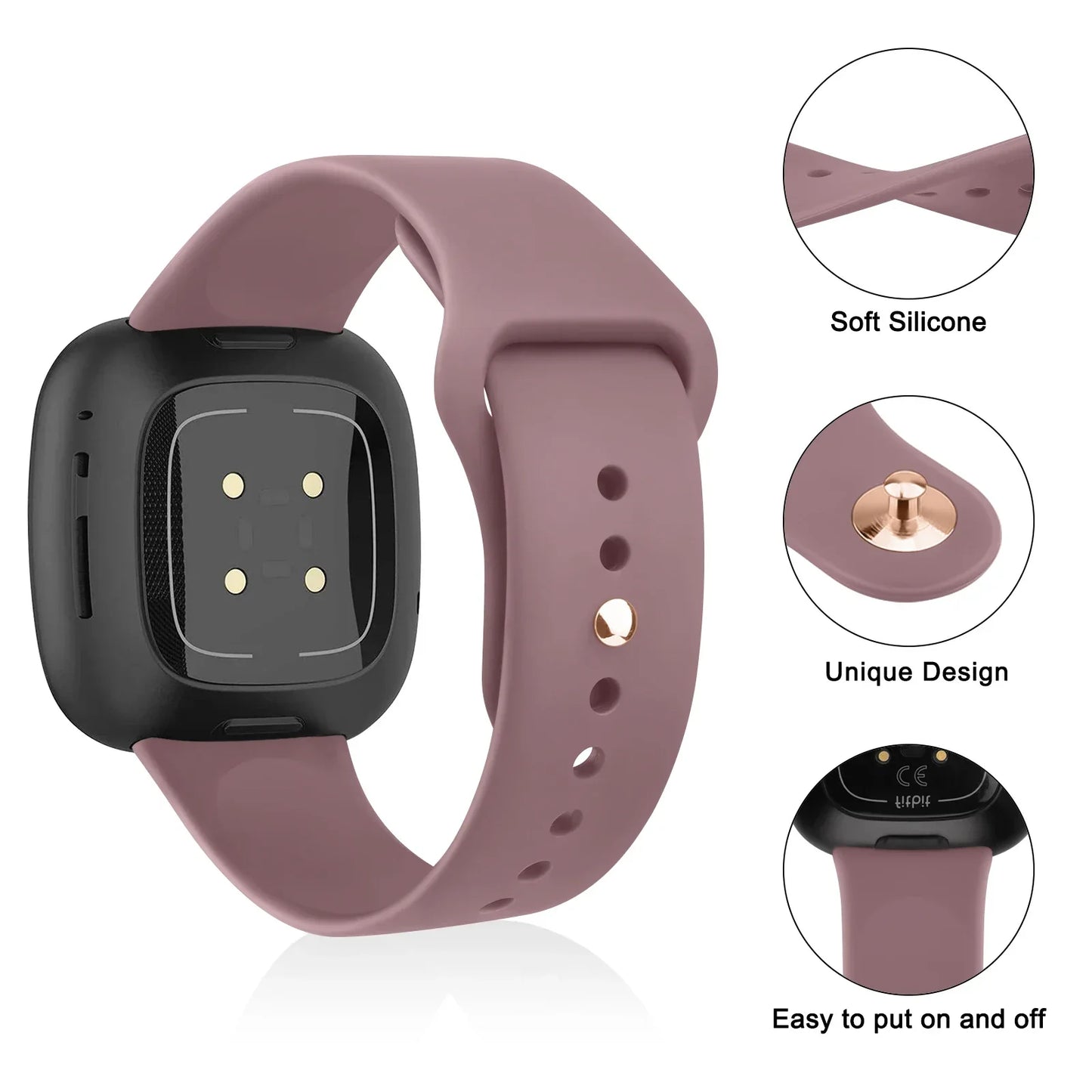 Tobfit Silicone Watch Band for Fitbit Versa Lite and Sense
