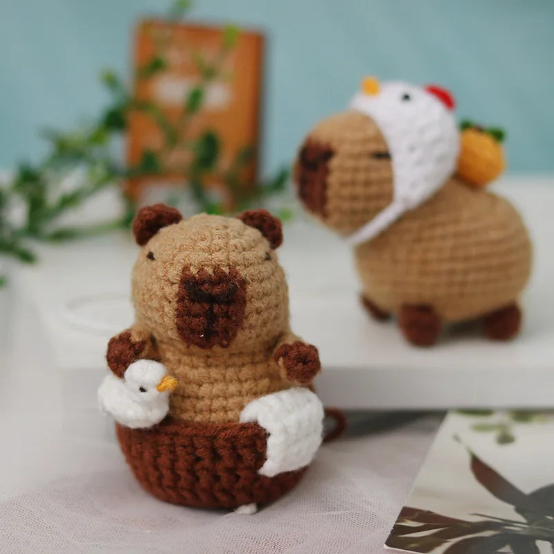 Capybara And Turtle Crochet Kit Beginner Friendly Animal Craft Set