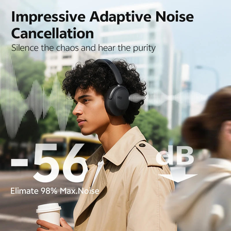 QCY H3S Over Ear Headphone HiRes LDAC Wireless ANC Earphone Bluetooth 6.0