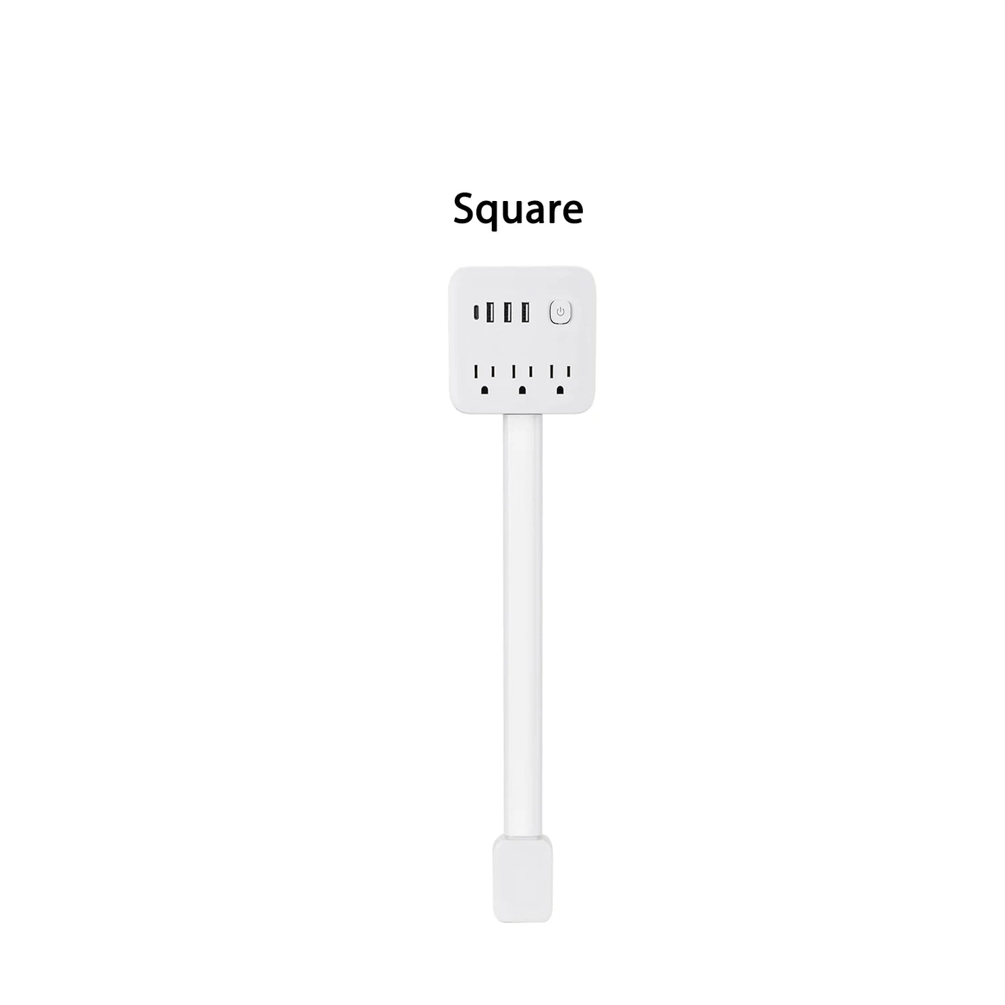 3 Retractable USB C Power Strip US Plug Wall Socket