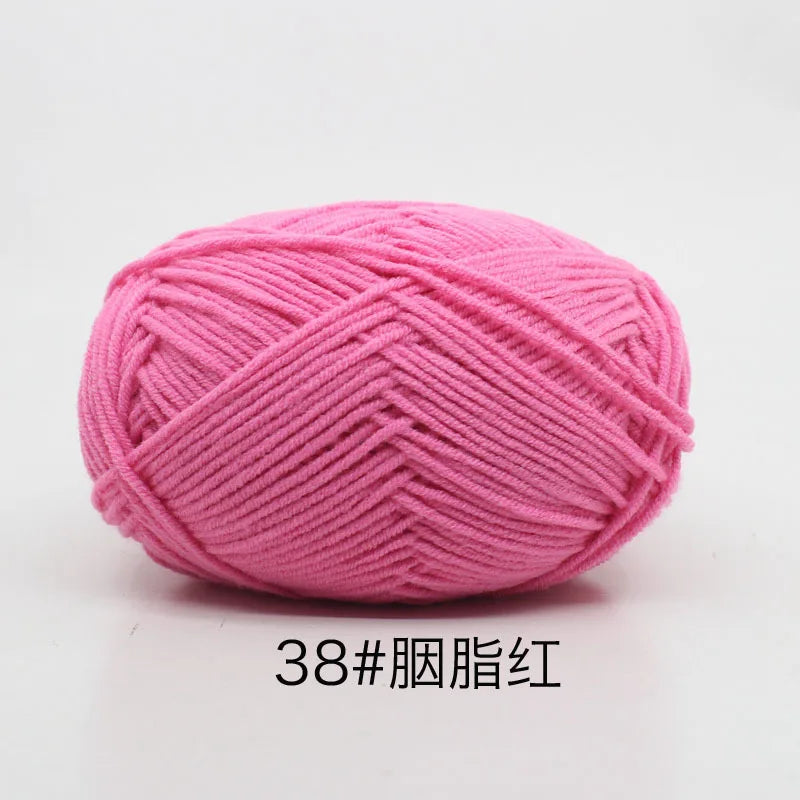 Milk Cotton 4 Ply Yarn For Crochet And Knitting Crafts