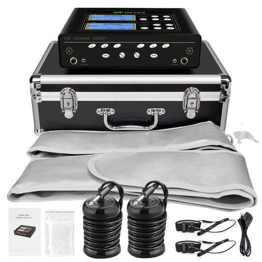 Dual Ionic Foot Bath And Infrared Heating Waist Detox Machine