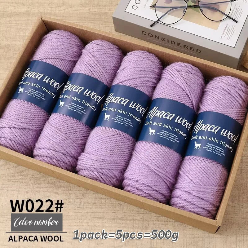 Sichuan Alpaca Wool Yarn Blended Ring Spun Hand Woven For Warm Garments And Accessories