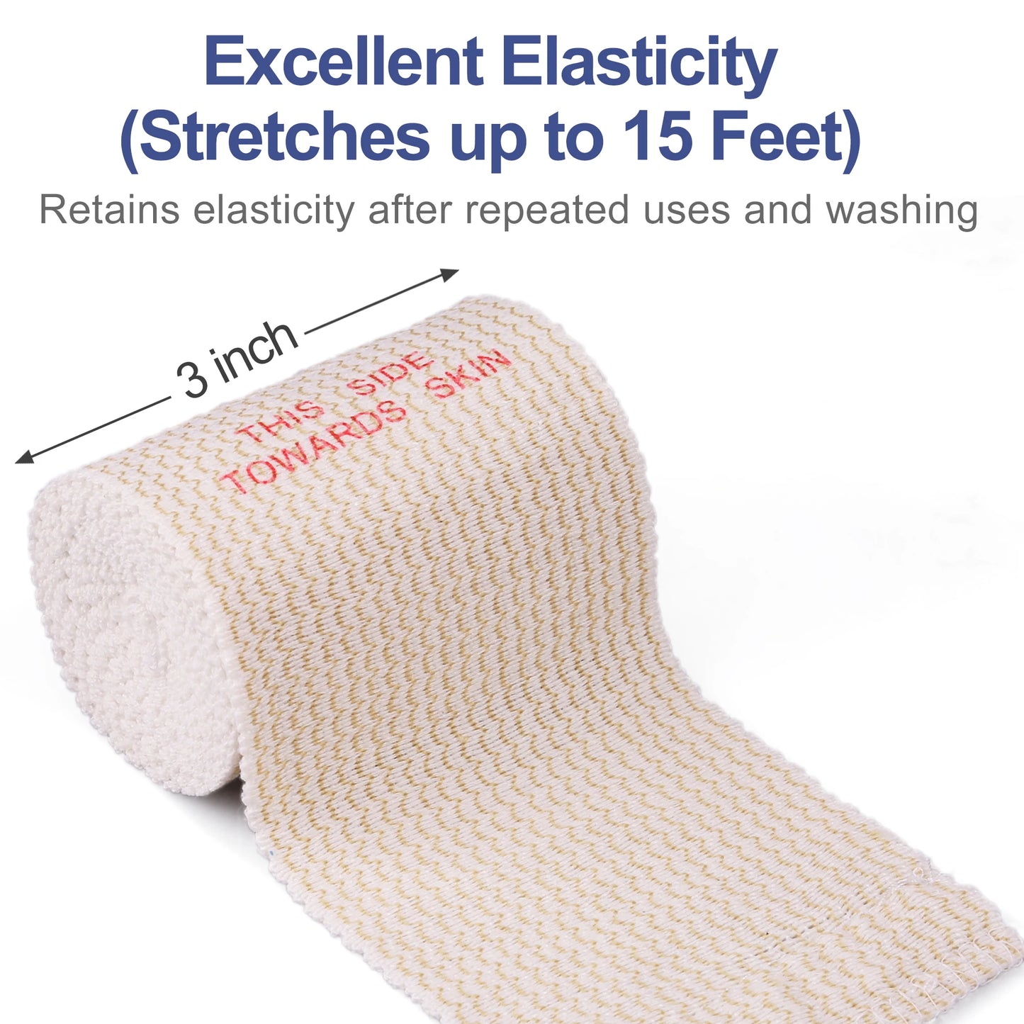 Elastic Bandage Wrap Cotton Compression Support for First Aid