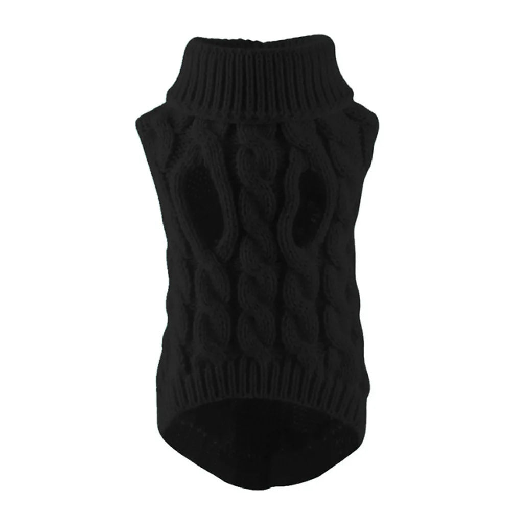 NONECN Dog Sweater Autumn Winter Solid Knit Warm Coat