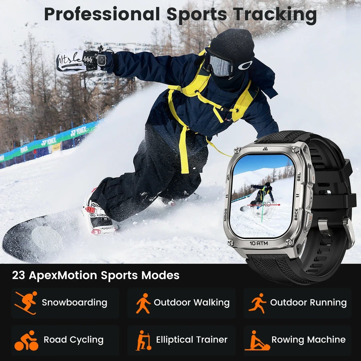 KOSPET Tank M4 Smartwatch GPS Offline Maps 10ATM Waterproof