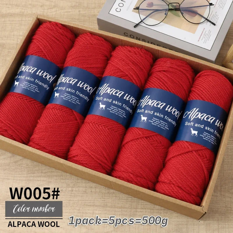 Sichuan Alpaca Wool Yarn Blended Ring Spun Hand Woven For Warm Garments And Accessories
