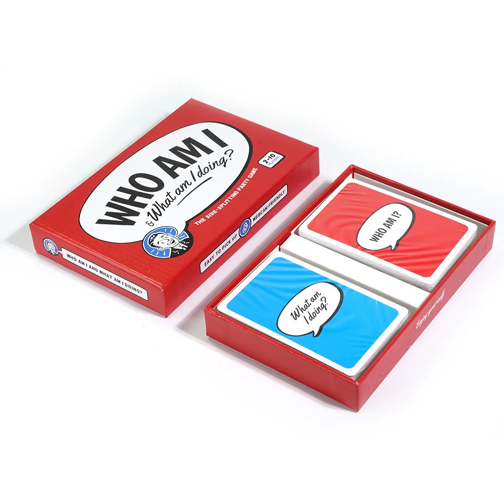 Who Am I & What Am I Doing Card Game Family Gathering Game Cards, Q&A Card To Get Closer Relationship Party Board Game Gifts