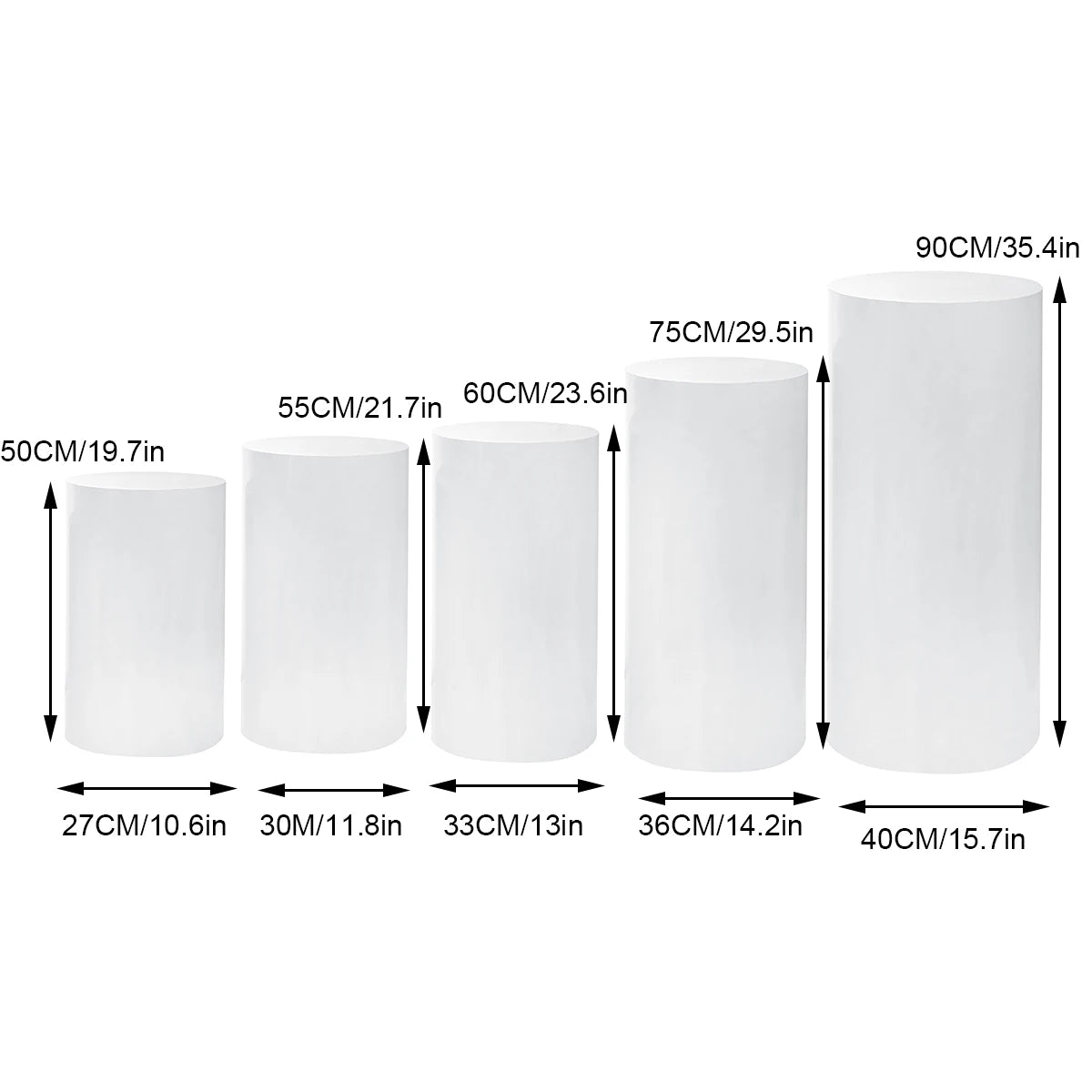 Iron Cylinder Table Pedestal Stands For Wedding Event Decor