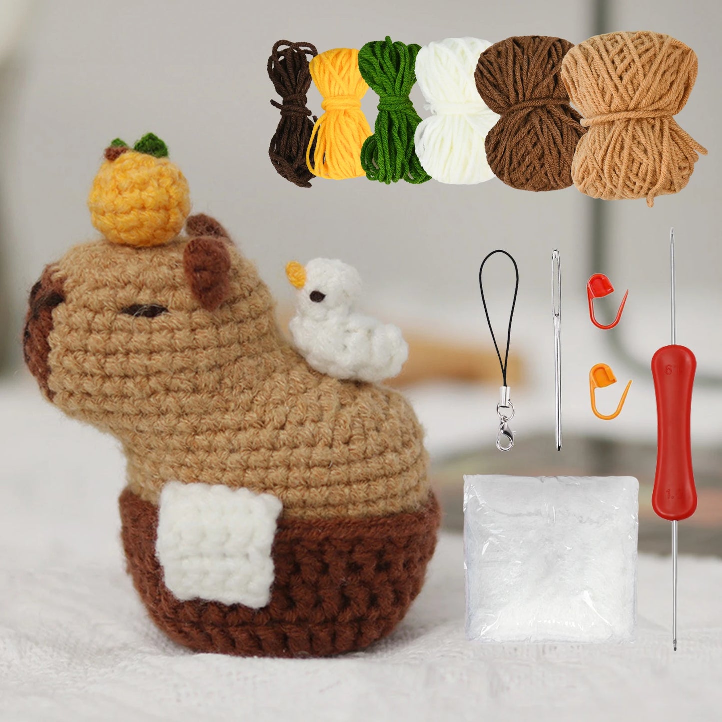 Capybara And Turtle Crochet Kit Beginner Friendly Animal Craft Set