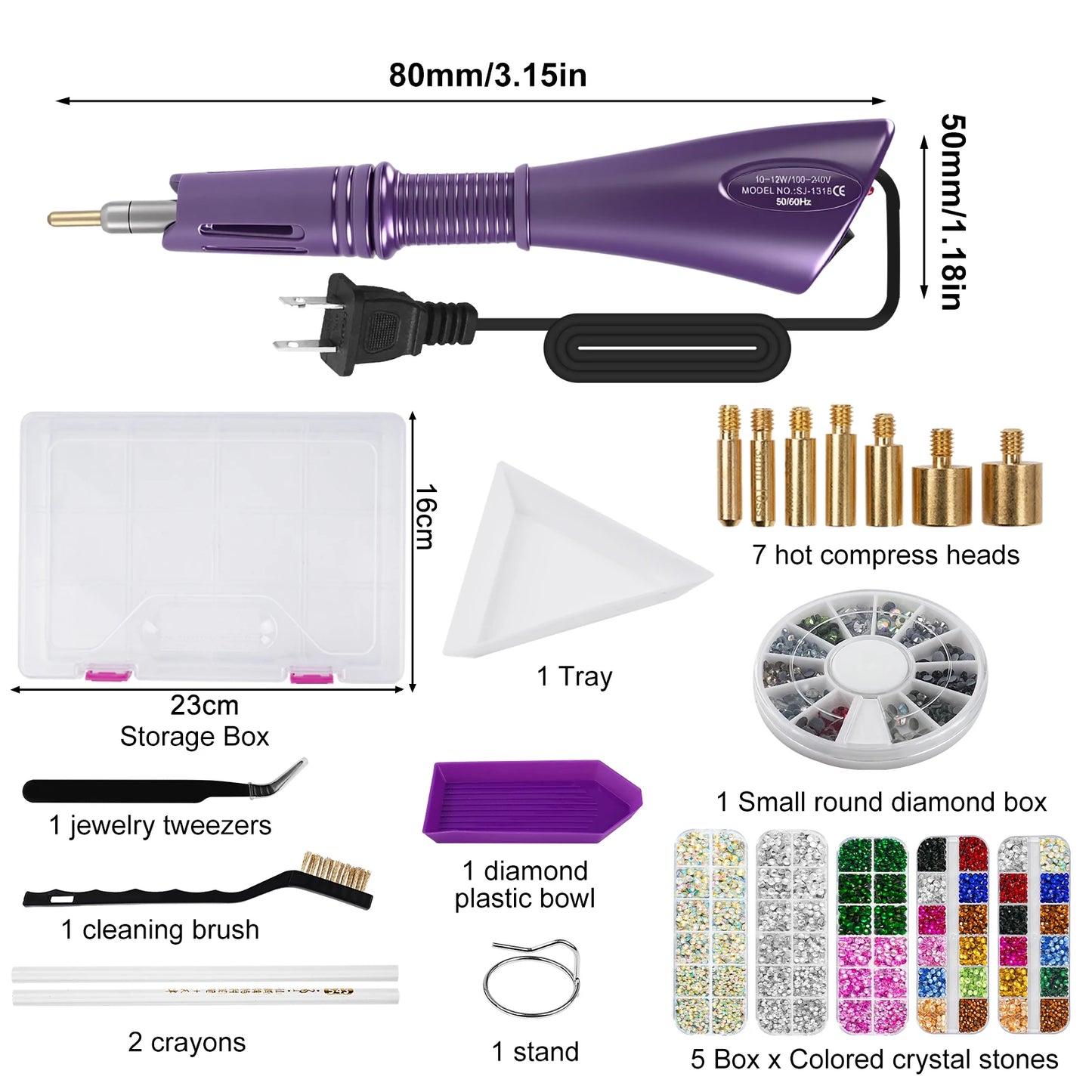 Hotfix Rhinestone Applicator Tool Kit For Clothes And Fabric Crafts