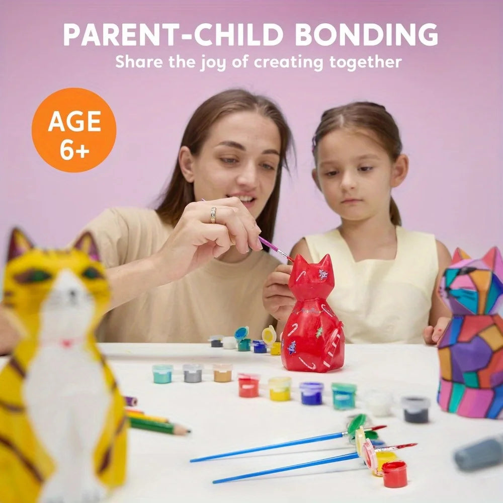 Joyfy Paint Your Own Cat Night Light Kit Educational Project