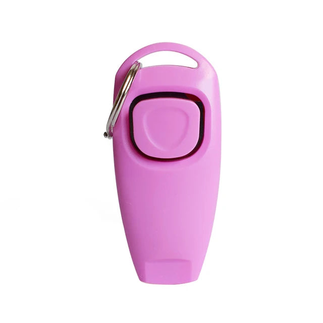 Dog Clicker And Whistle 2 In 1 Training Aid With Key Ring