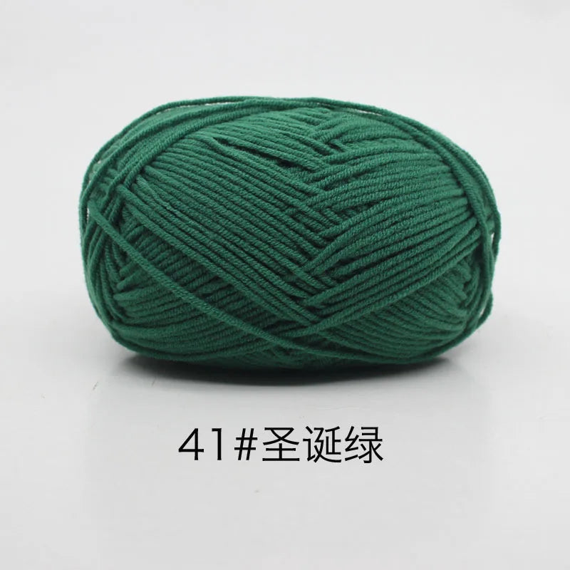Milk Cotton 4 Ply Yarn For Crochet And Knitting Crafts