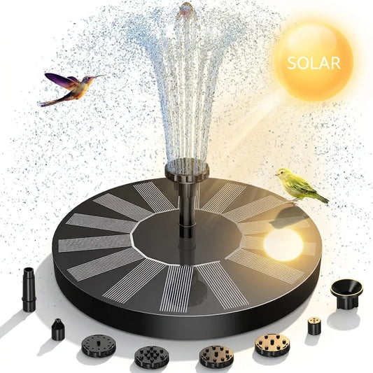 Floating Solar Fountain With Six Nozzles For Garden Ponds