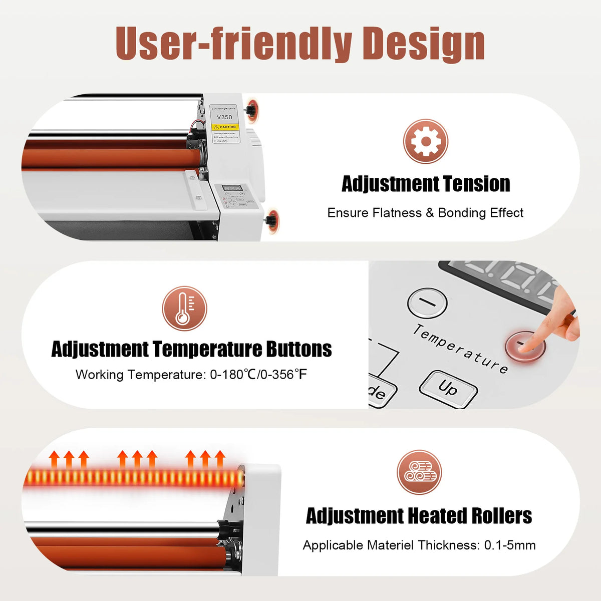 700W Double Sided Laminating Machine With Dual Heat Modes