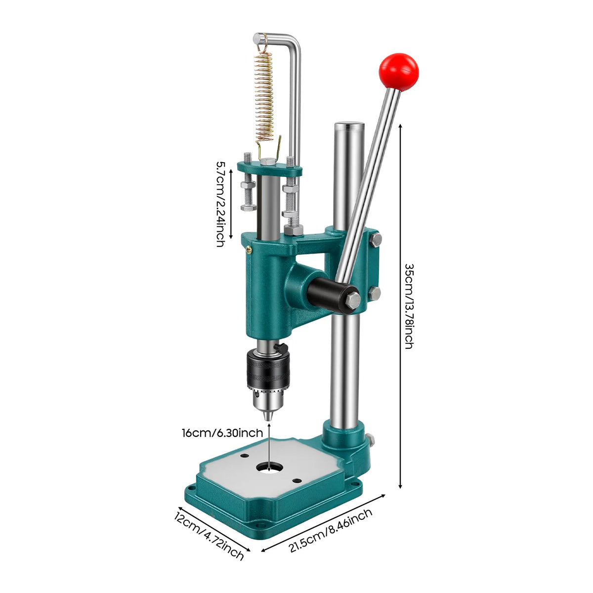 Bymaocar Adjustable Manual Leather Hole Puncher Machine