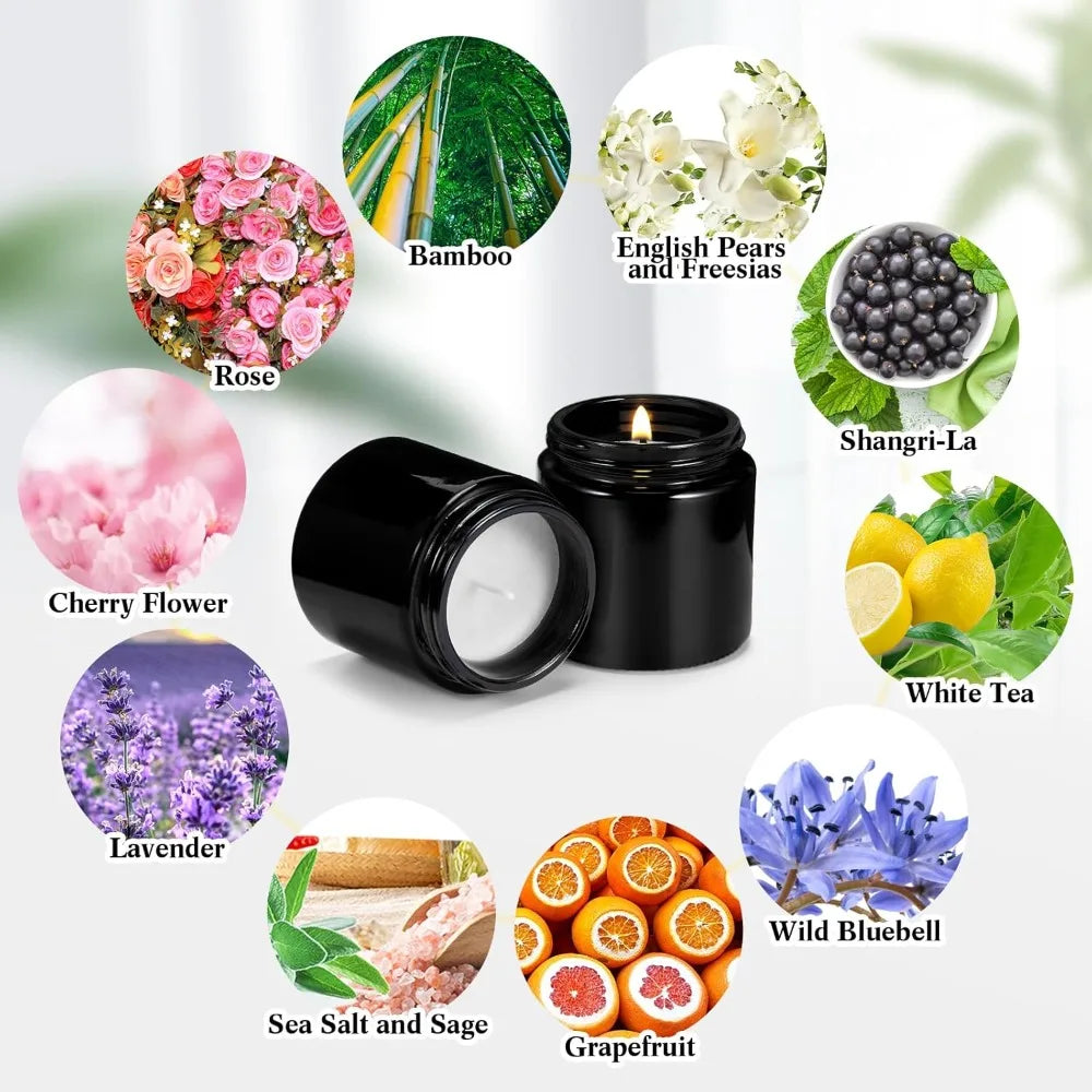 50 Count UltraScented Mason Jar Candles Assorted Aromatherapy Fragrances Wholesale