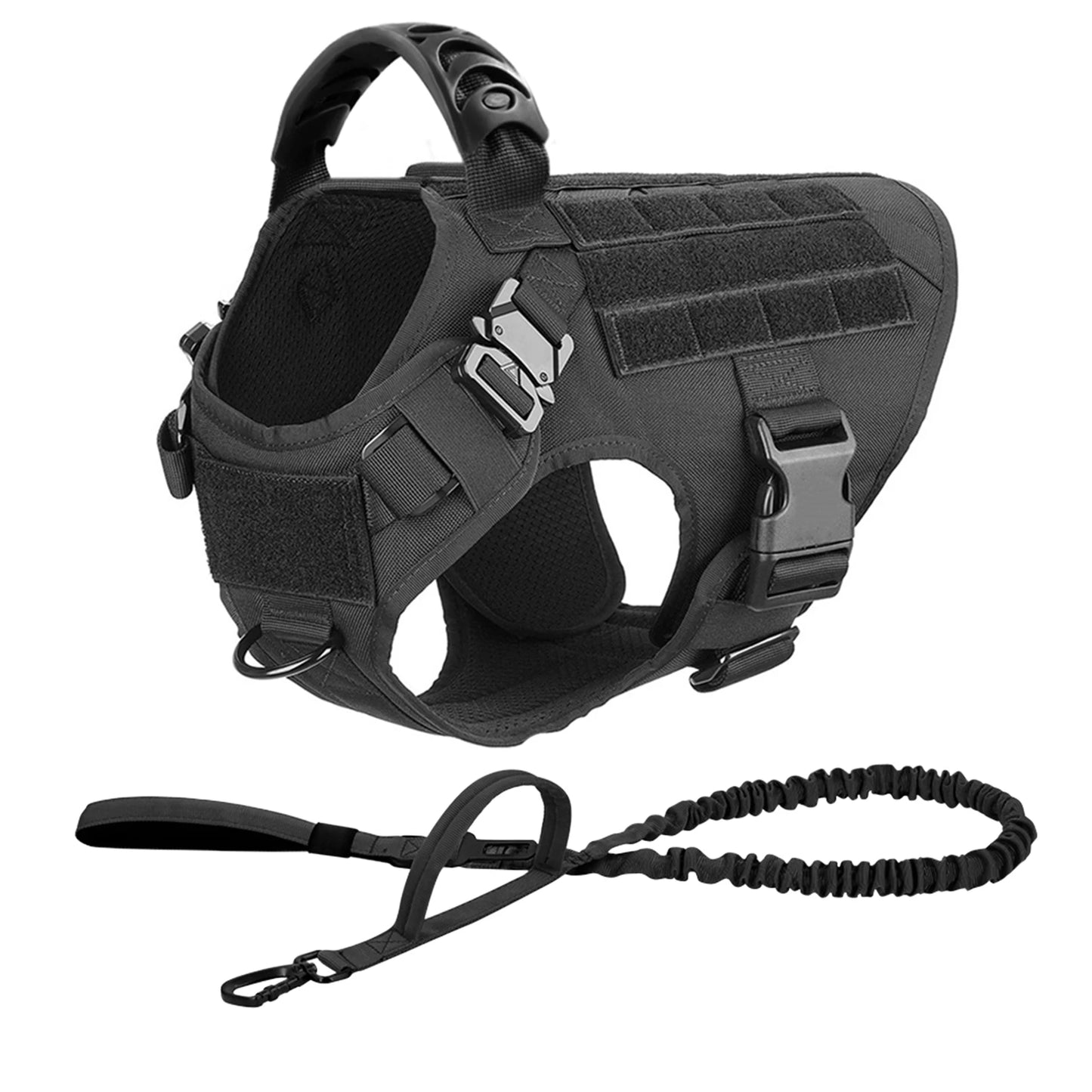 Dog Harness Leash Set Nylon Padded Quick Release Buckle Training