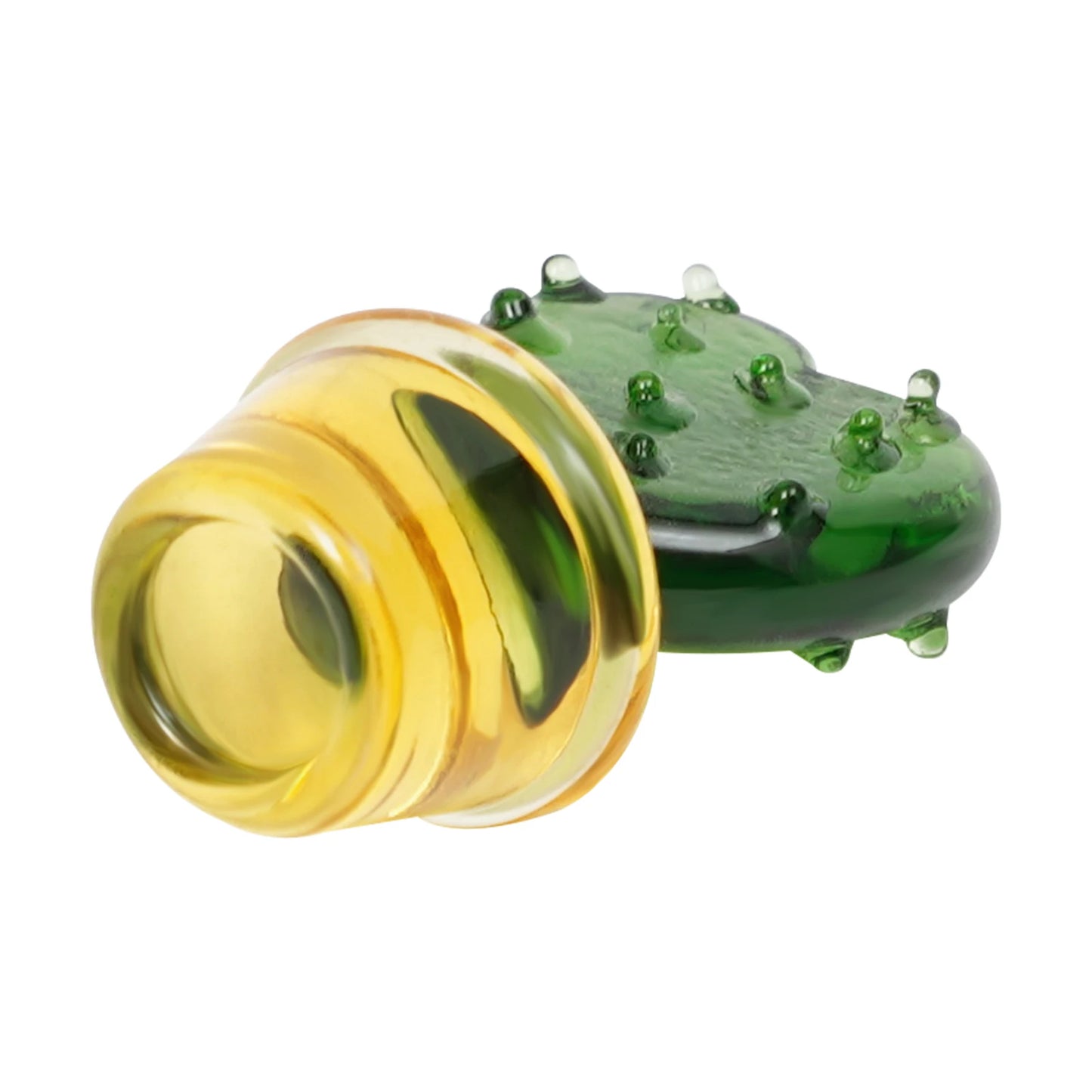 Five Piece Glass Blown Mini Cactus Figurines For Home Decor