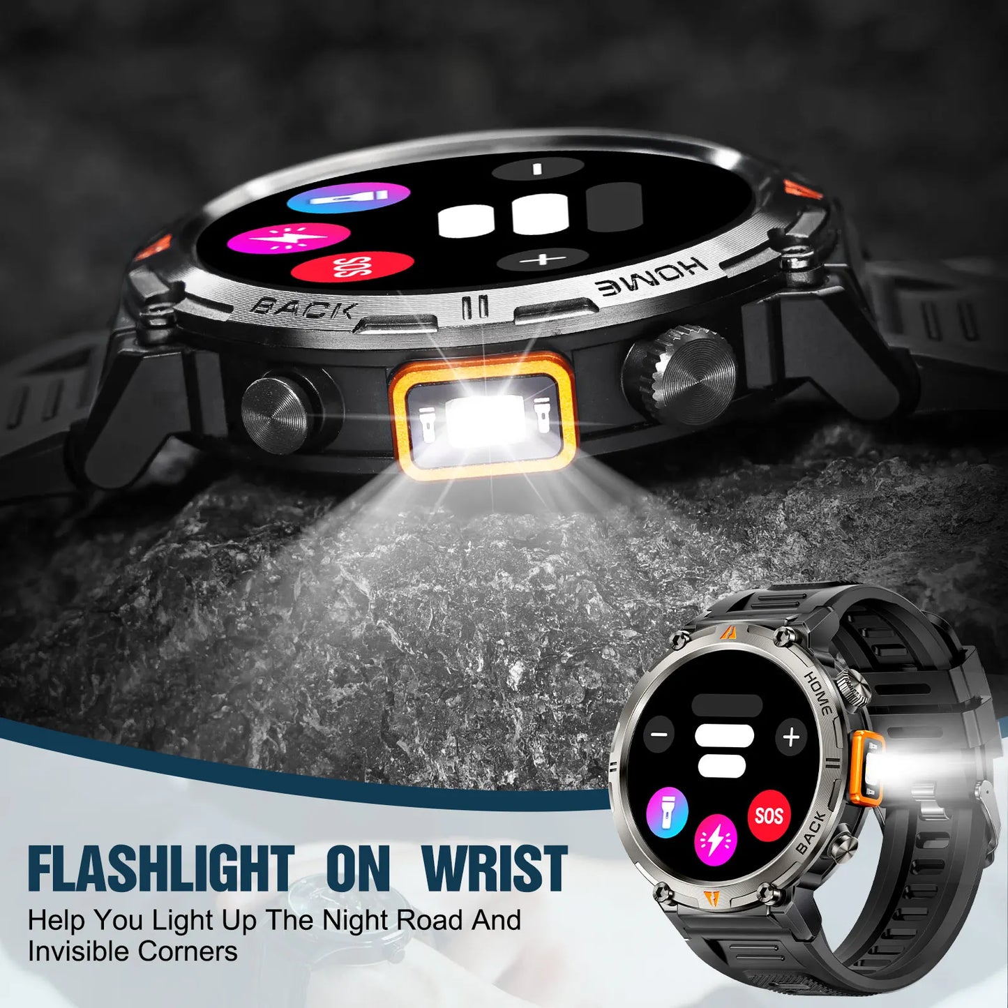 EIGIIS KE3 Smartwatch for Men Bluetooth Health Monitor