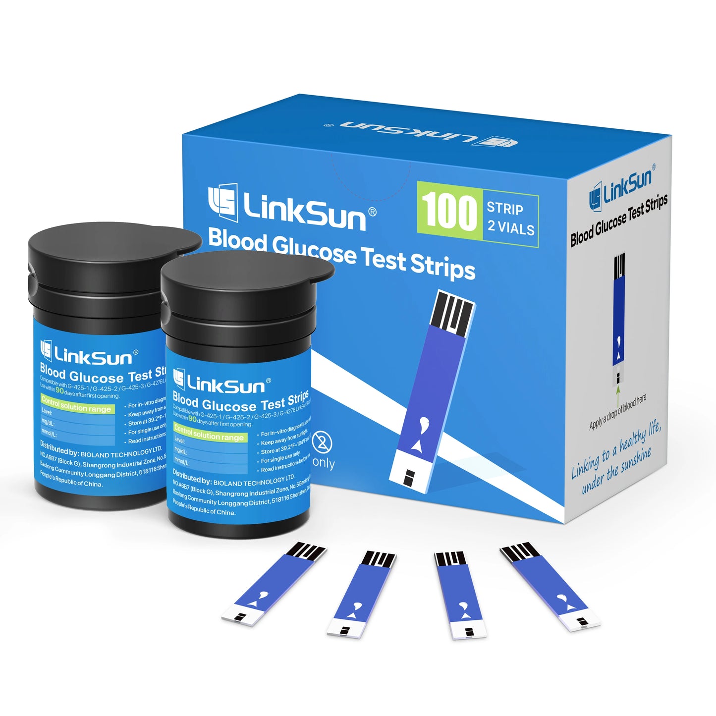 Linksun Blood Glucose Monitor 50 Strips Lancing Device