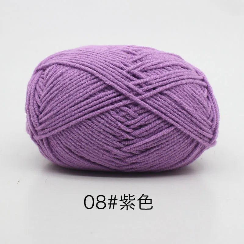 Milk Cotton 4 Ply Yarn For Crochet And Knitting Crafts