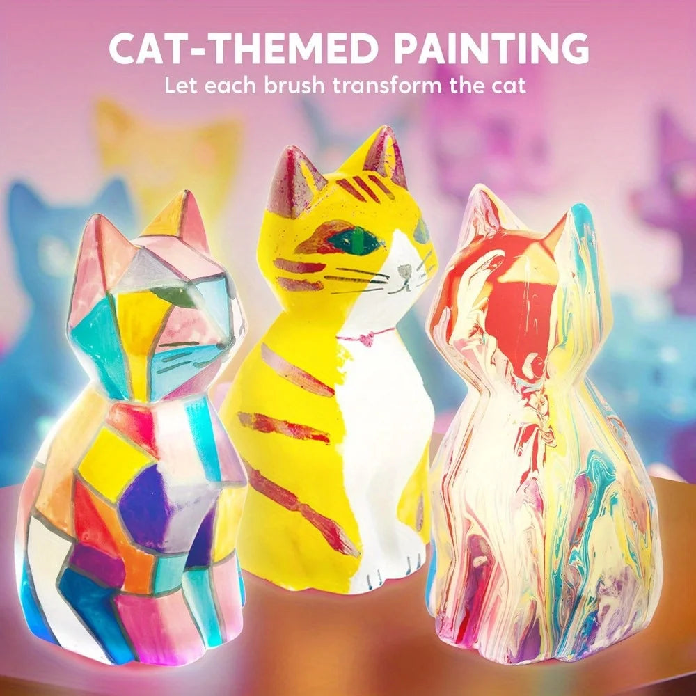 Joyfy Paint Your Own Cat Night Light Kit Educational Project