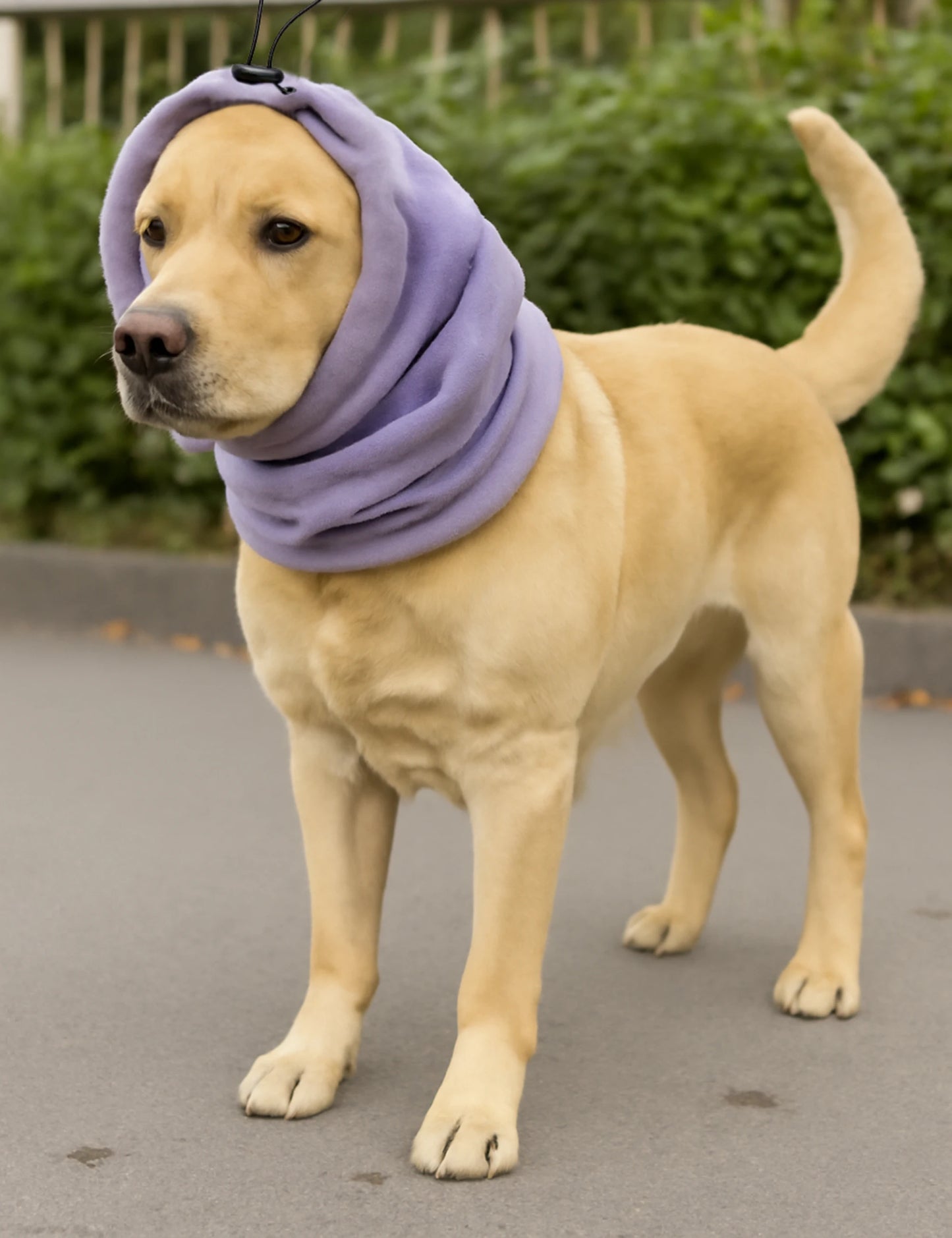 Dog Noise Reduction Scarf For Pets With Ear Cups Warm