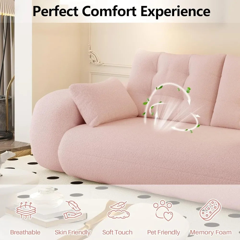 3 in 1 Sleeper Sofa Futon Couch Upholstered Living Room