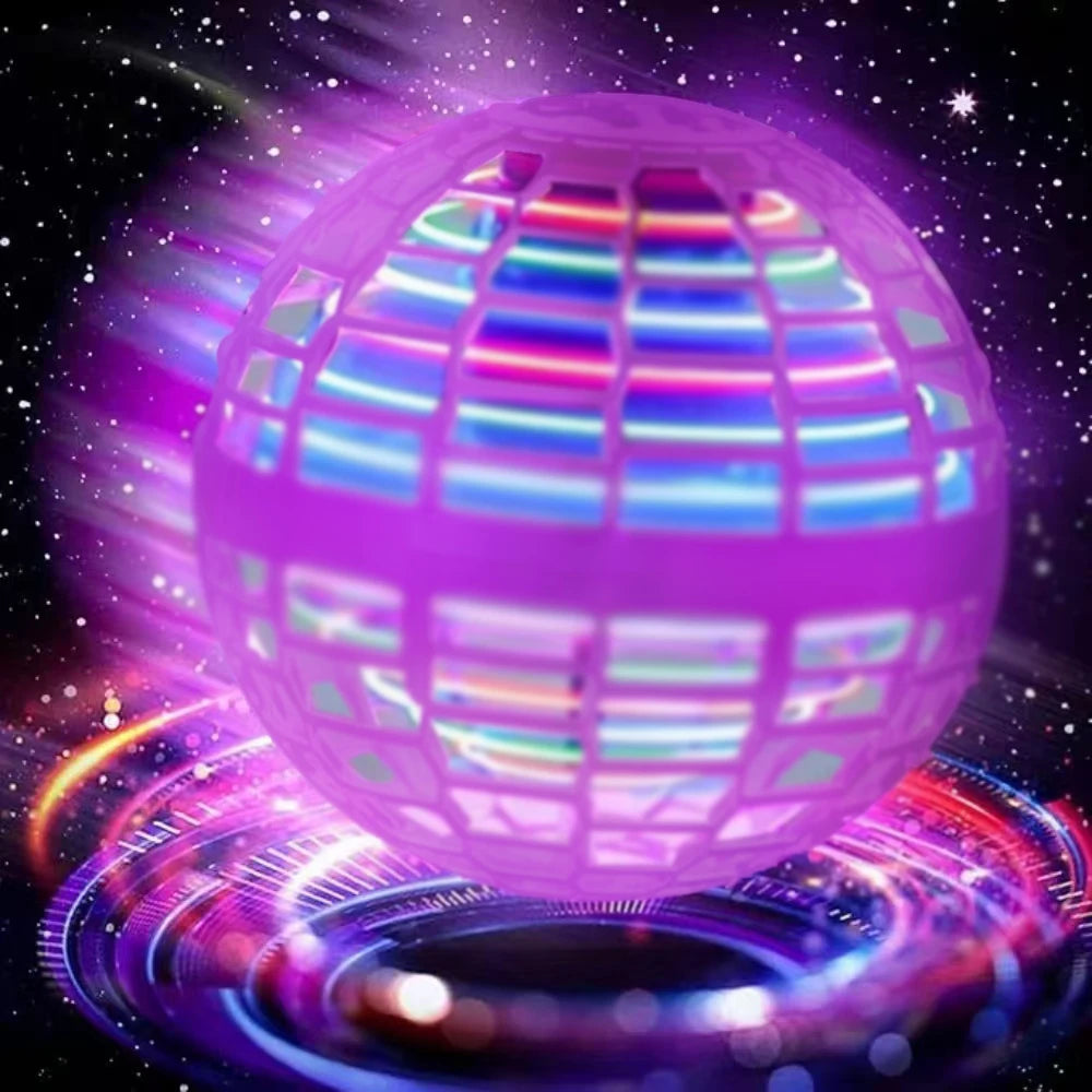 Flying Ball Hand Controlled Color LED Globe 360 Rotation Toy