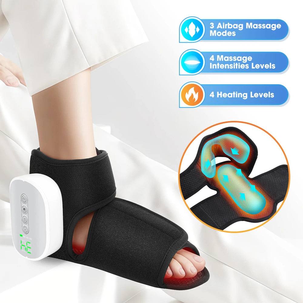 Moajaza Wireless Air Pressure Ankle Massager With Heating And Compression