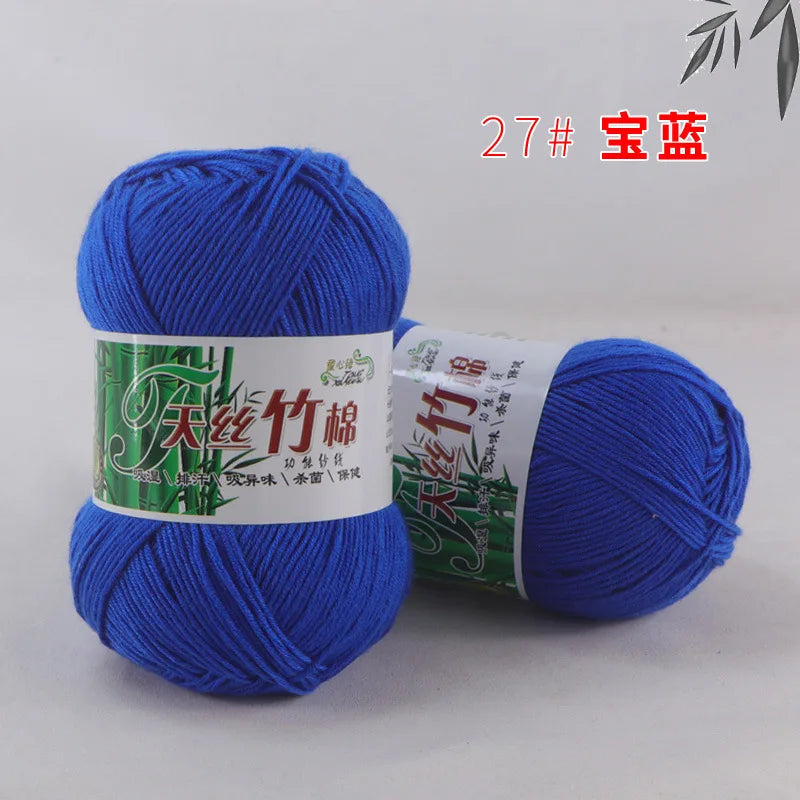 Cotton Bamboo Blend Yarn Hand Knitting Crochet DIY Sweater Dolls