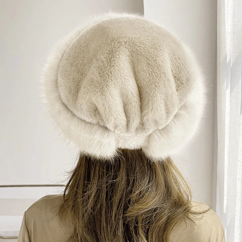 Warm Plush Beanie Hat For Winter Skiing And Outdoor Hiking