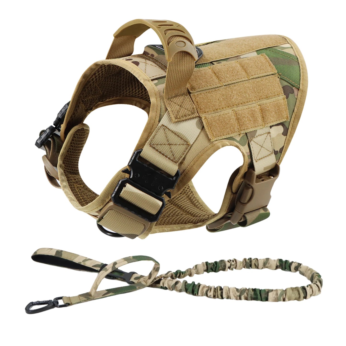 Dog Harness Leash Set Nylon Padded Quick Release Buckle Training