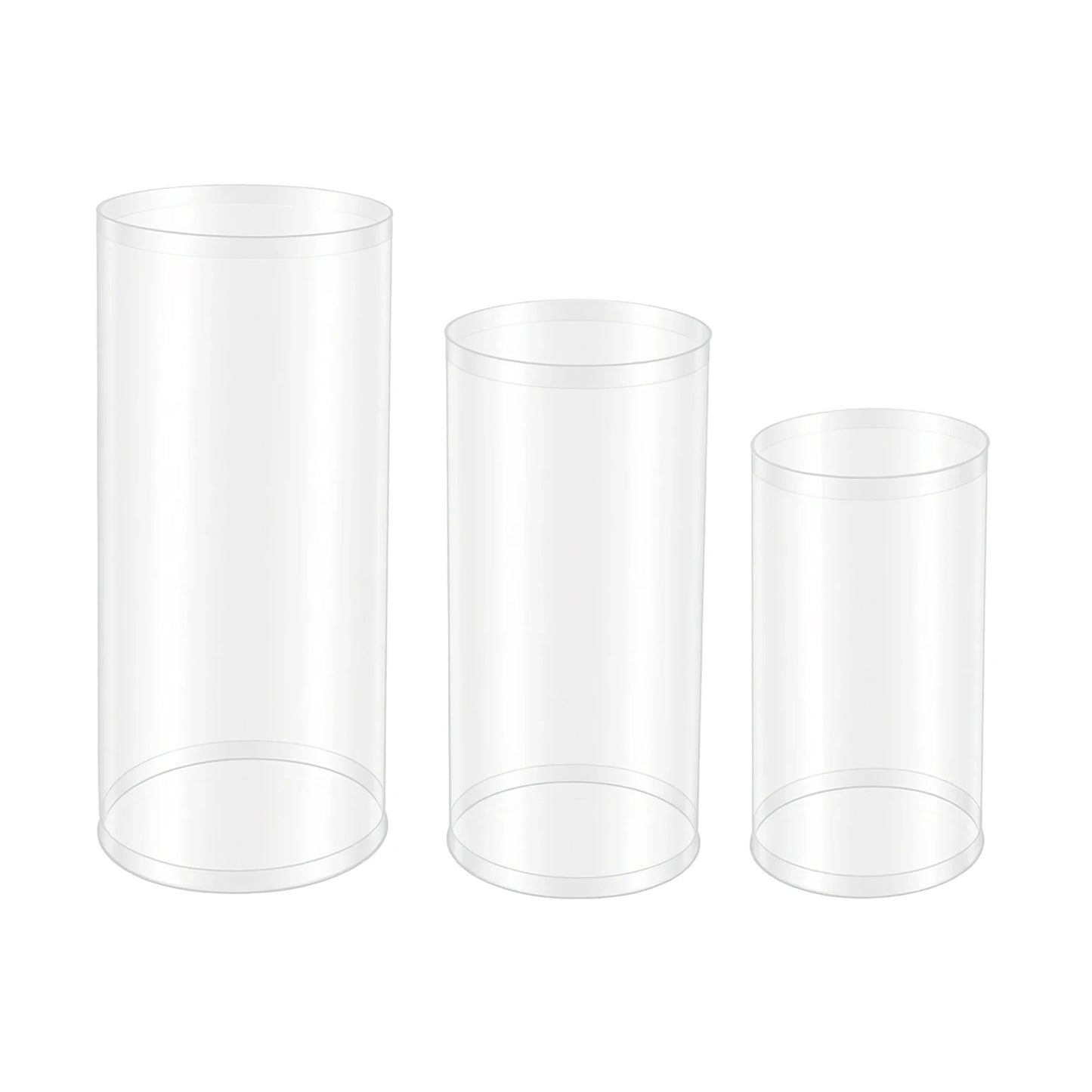 Bymaocar Deluxe Transparent Cylinder Display Stands For Spectacular Wedding Decor
