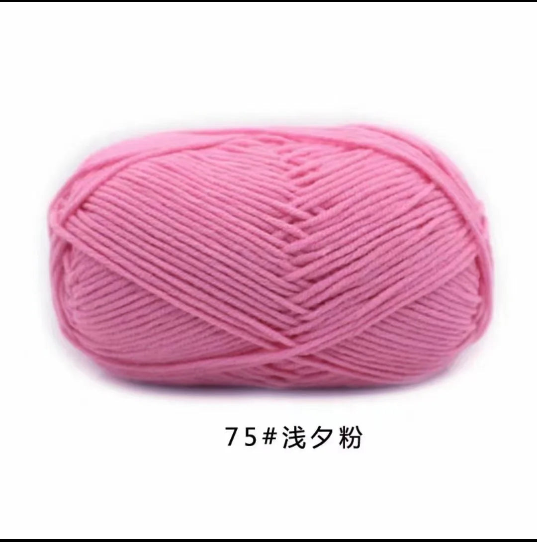 Milk Cotton 4 Ply Yarn For Crochet And Knitting Crafts