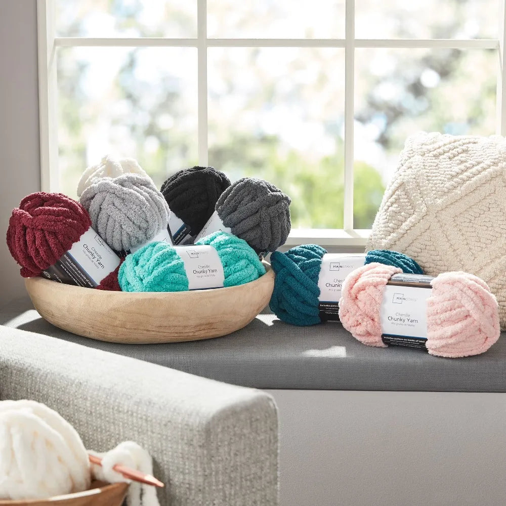 Super Bulky Chenille Yarn For Knitting And Crochet Projects