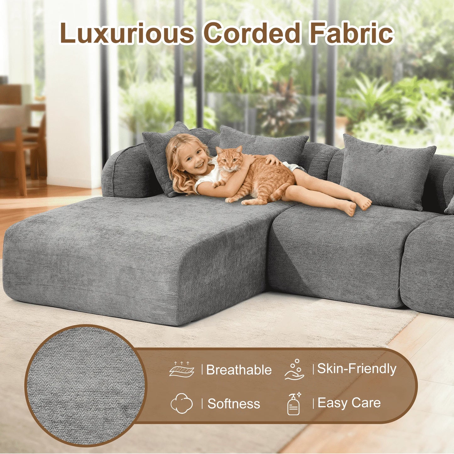 Redlife Sherpa Modular Cloud Sofa For Small Living Rooms