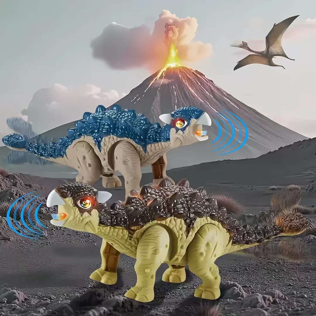 Walking Dinosaur Robot Toy With Lights and Roaring Sounds