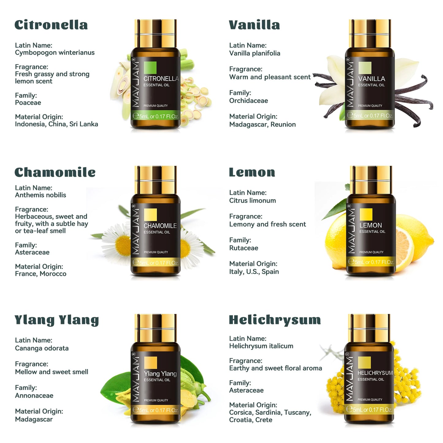 Mayjam Premium Essential Oils Collection For Aromatherapy