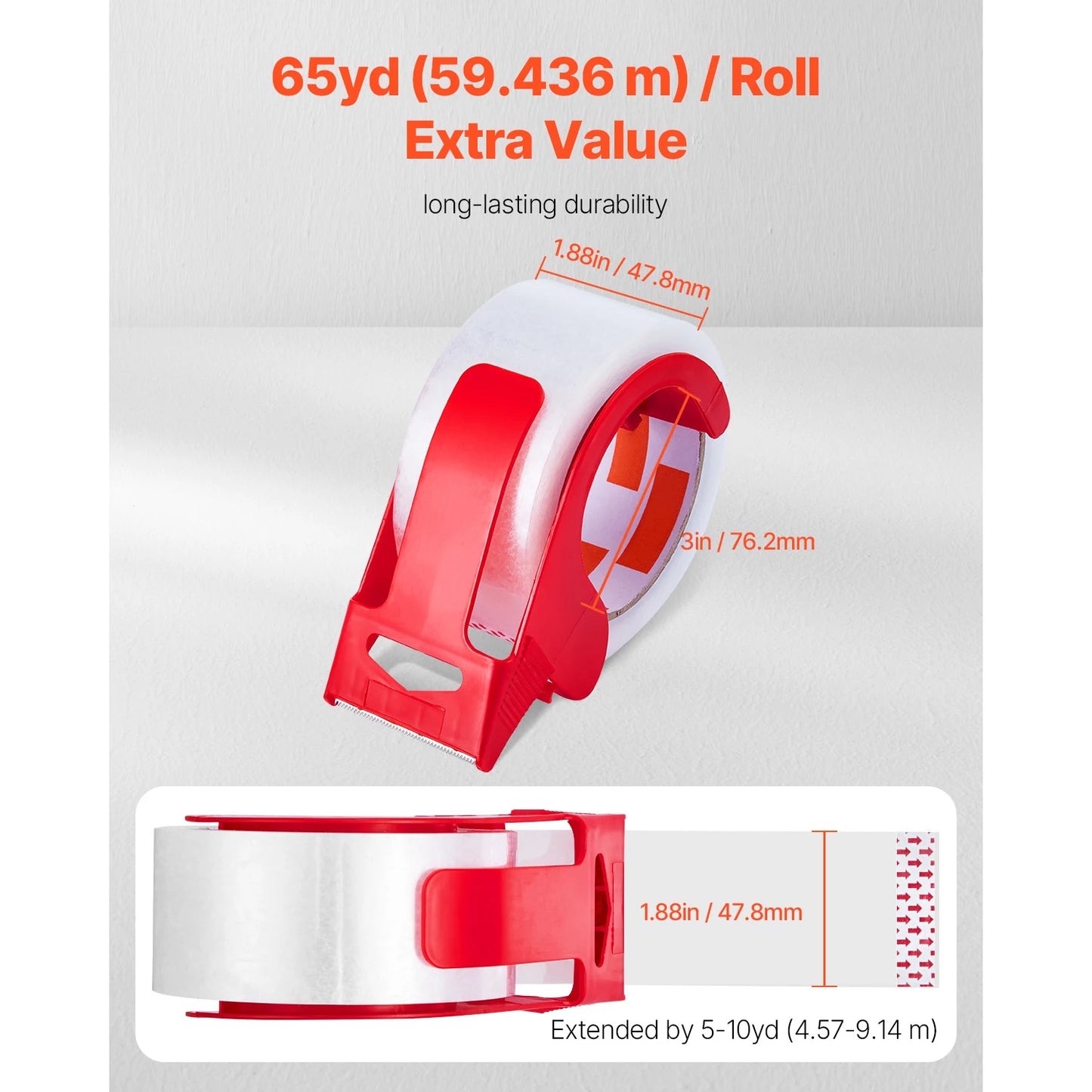 BOPP Packing Tape With Dispenser For Box Shipping Heavy Duty