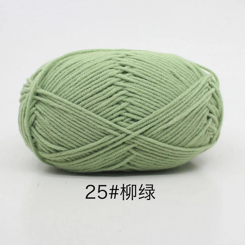 Milk Cotton 4 Ply Yarn For Crochet And Knitting Crafts