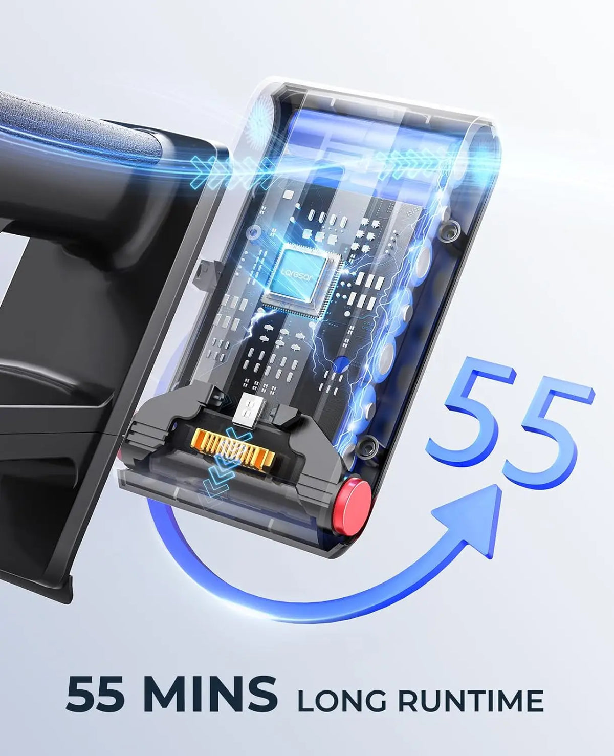 Laresar Elite 8 Cordless Vacuum With Touch Screen And Detachable Battery