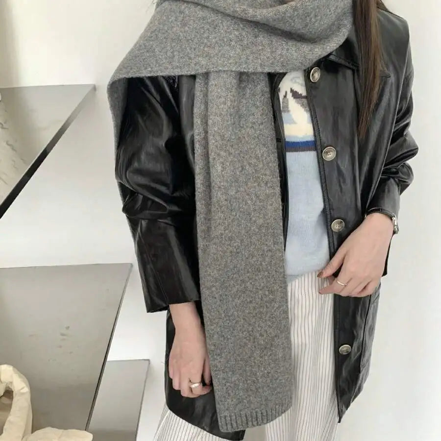 Womens Thick Knit Winter Scarf for Warmth and Casual Wear
