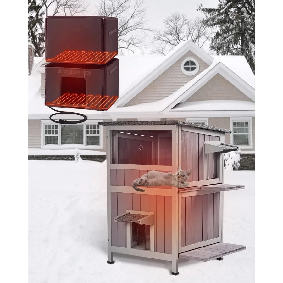 Sichuan Heated Outdoor Cat House With Insulated Liner